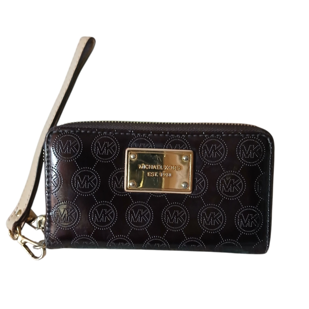 Michael Kors Brown Wristlet Wallet